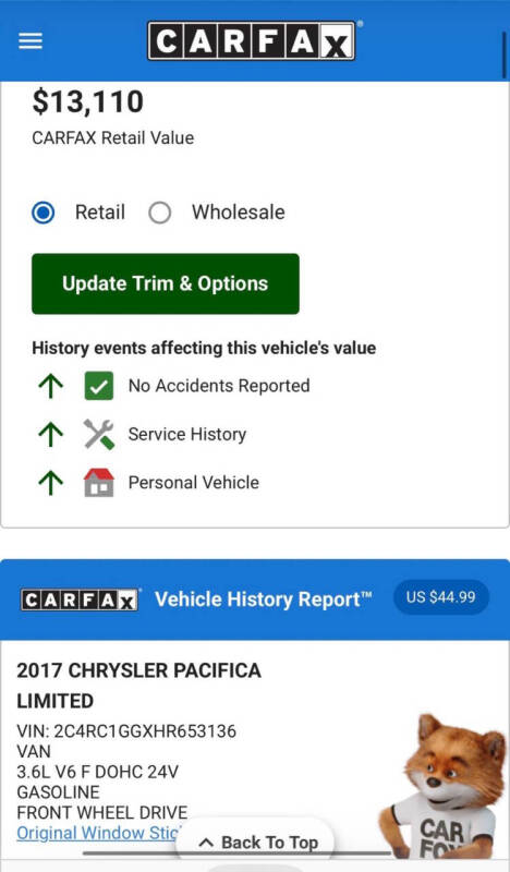 2017 Chrysler Pacifica Limited