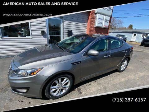 2013 Kia Optima for sale at AMERICAN AUTO SALES AND SERVICE in Marshfield WI