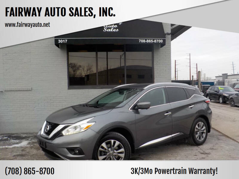 2016 Nissan Murano for sale at FAIRWAY AUTO SALES, INC. in Melrose Park IL