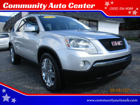 2010 GMC Acadia for sale at Community Auto Center in Jeffersonville IN