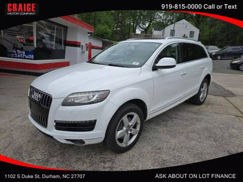 2012 Audi Q7 for sale at CRAIGE MOTOR CO in Durham NC