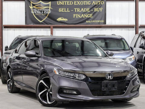 2018 Honda Accord for sale at United Exotic Auto in Houston TX