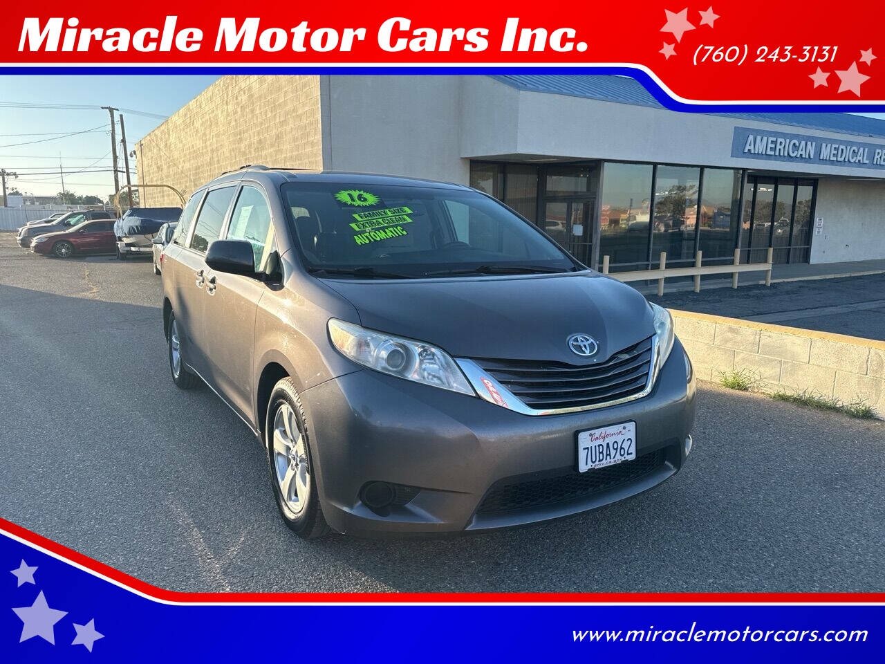 2016 Toyota Sienna LE 8 Passenger 4dr Mini Van 