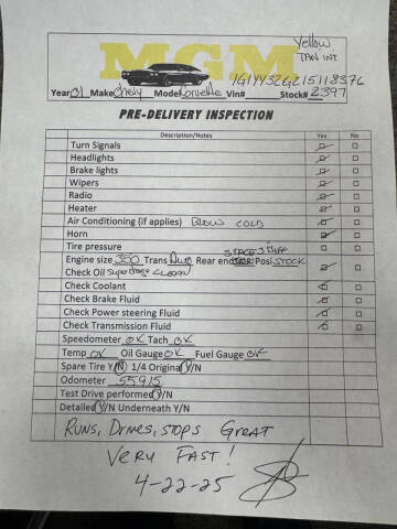 2001 Chevrolet Corvette