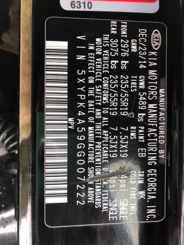 2016 Kia Sorento SX Limited V6