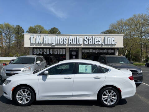 2016 Chrysler 200 for sale at T.K. Hughes Auto Sales Inc. in Richmond VA