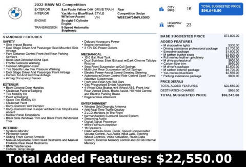 2022 BMW M3 Competition