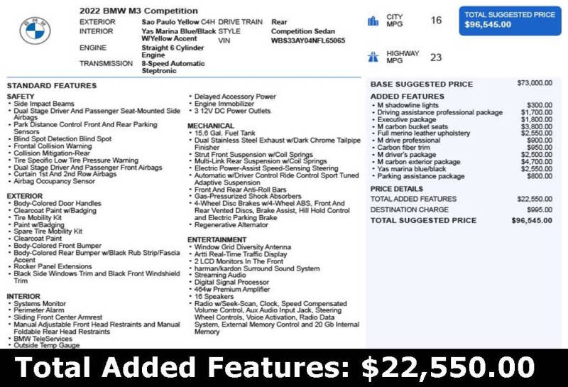2022 BMW M3 Competition
