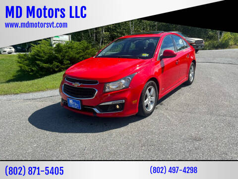 2016 Chevrolet Cruze Limited for sale at MD Motors LLC in Williston VT