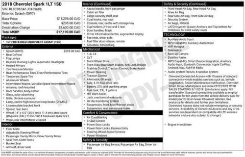 2018 Chevrolet Spark 1LT CVT