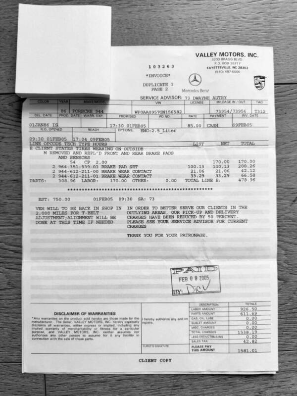 1986 Porsche 944 Turbo