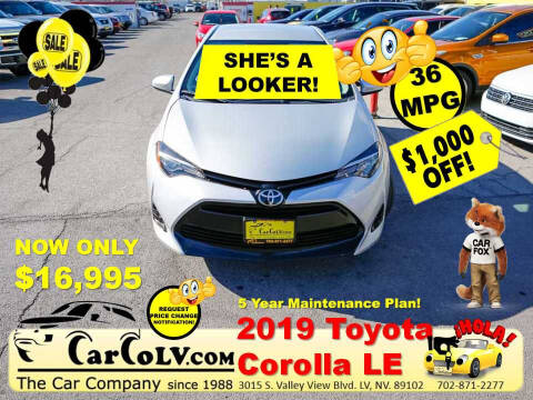 2019 Toyota Corolla for sale at The Car Company in Las Vegas NV