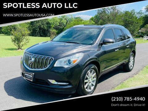 2014 Buick Enclave for sale at SPOTLESS AUTO LLC in San Antonio TX