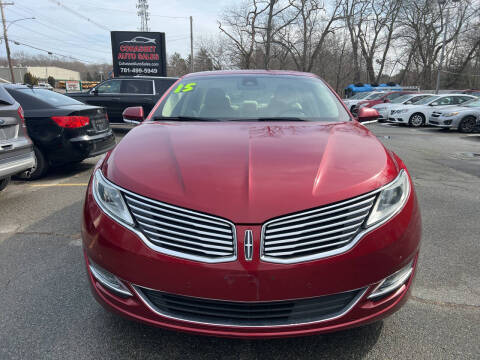 2015 Lincoln MKZ for sale at Cohasset Auto Sales in Cohasset MA