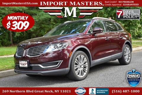 2017 Lincoln MKX for sale at Import Masters in Great Neck NY