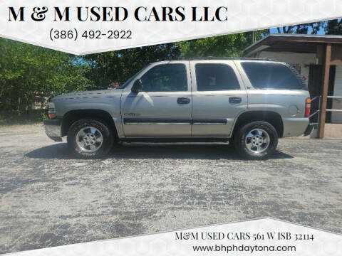 2001 Chevrolet Tahoe for sale at M & M Used Cars LLC in Daytona Beach FL