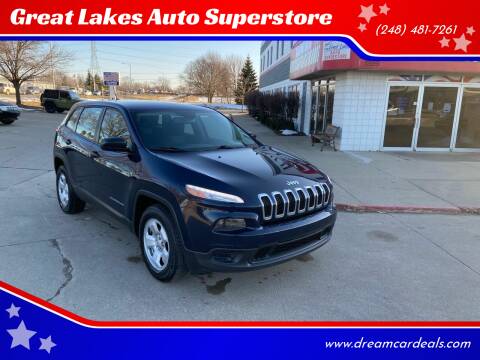 2014 Jeep Cherokee for sale at Great Lakes Auto Superstore in Waterford Township MI