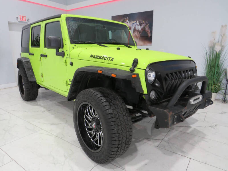 2016 Jeep Wrangler Unlimited for sale at Dealer One Auto Credit in Oklahoma City OK