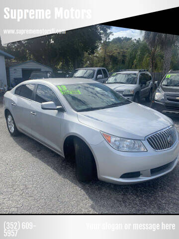 2013 Buick LaCrosse for sale at Supreme Motors in Leesburg FL