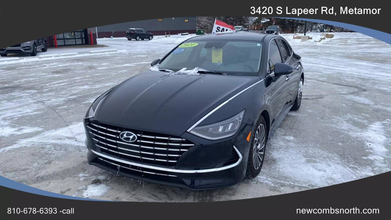 2021 Hyundai SONATA Hybrid for sale at Newcombs North Certified Auto Sales in Metamora, MI