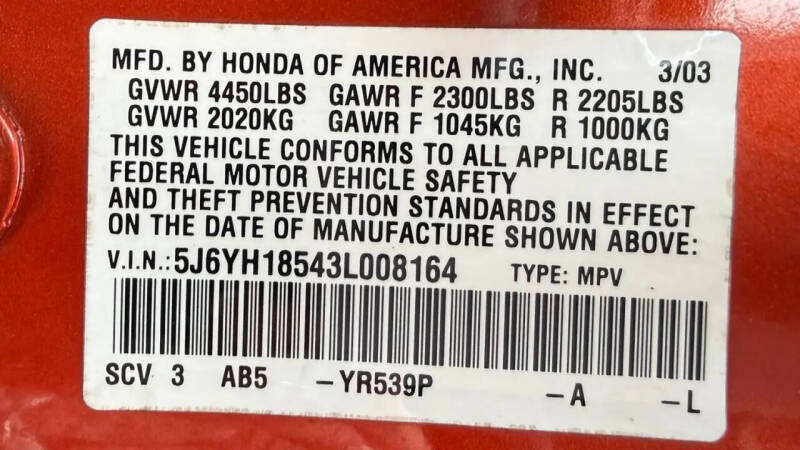 2003 Honda Element EX