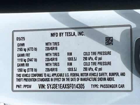2025 Tesla Model 3 Long Range