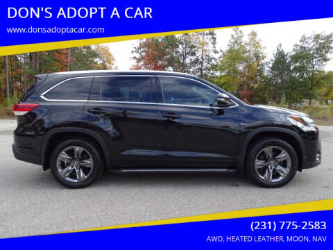 2018 Toyota Highlander for sale at DON'S ADOPT A CAR in Cadillac MI