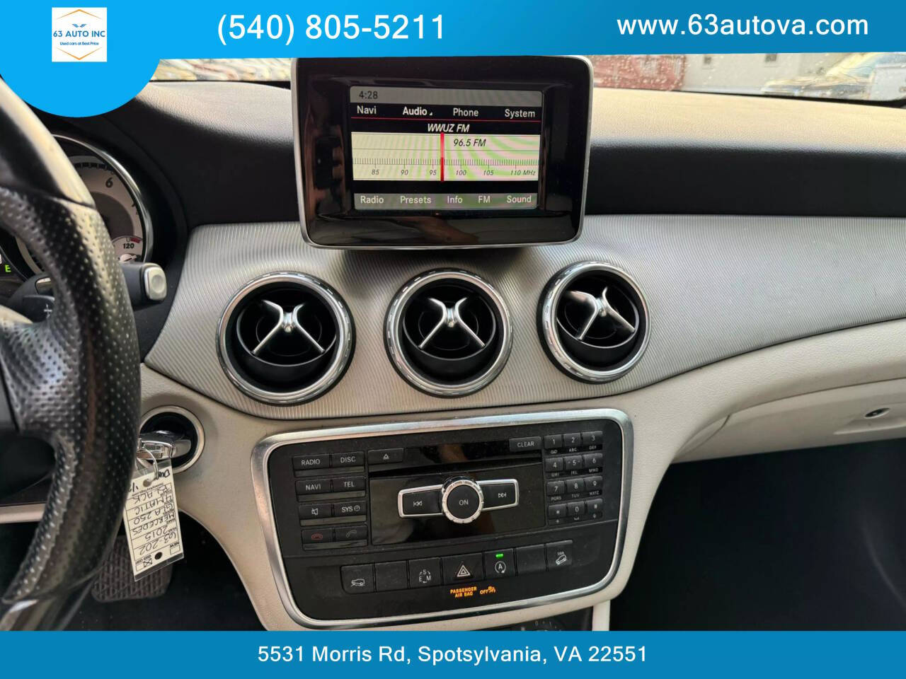 2015 Mercedes-Benz GLA for sale at 63 Auto Inc in Spotsylvania, VA