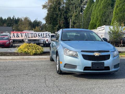 2012 Chevrolet Cruze for sale at A & V AUTO SALES LLC in Marysville WA
