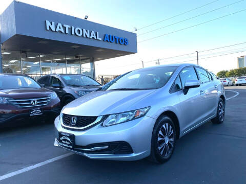 2014 Honda Civic for sale at National Autos Sales in Sacramento CA