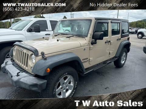 2016 Jeep Wrangler Unlimited for sale at T W Auto Sales in Science Hill KY