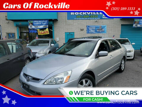 2005 Honda Accord for sale at Cars Of Rockville in Rockville MD