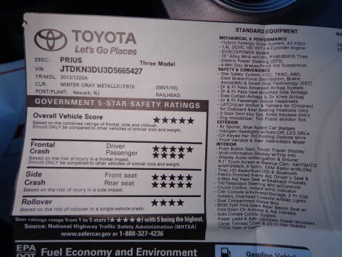 2013 Toyota Prius Three