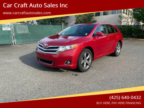 2013 Toyota Venza for sale at Car Craft Auto Sales Inc in Lynnwood WA