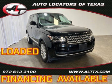 2015 Land Rover Range Rover for sale at AUTO LOCATORS OF TEXAS in Plano TX