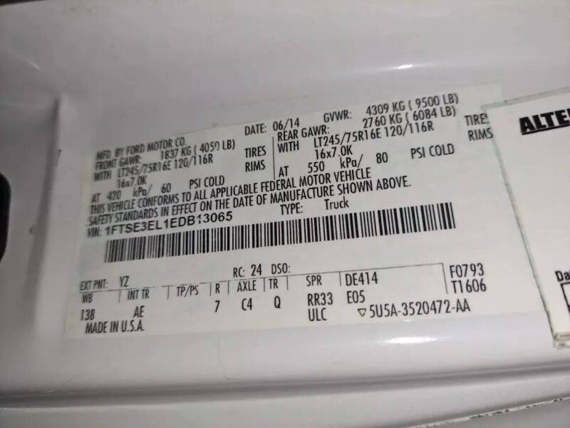 2014 Ford E-Series E-350 SD