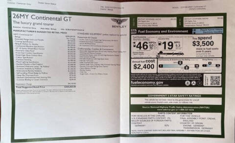 2026 Bentley Continental