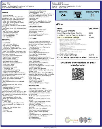 2021 Audi A5 Sportback quattro Premium 40 TFSI