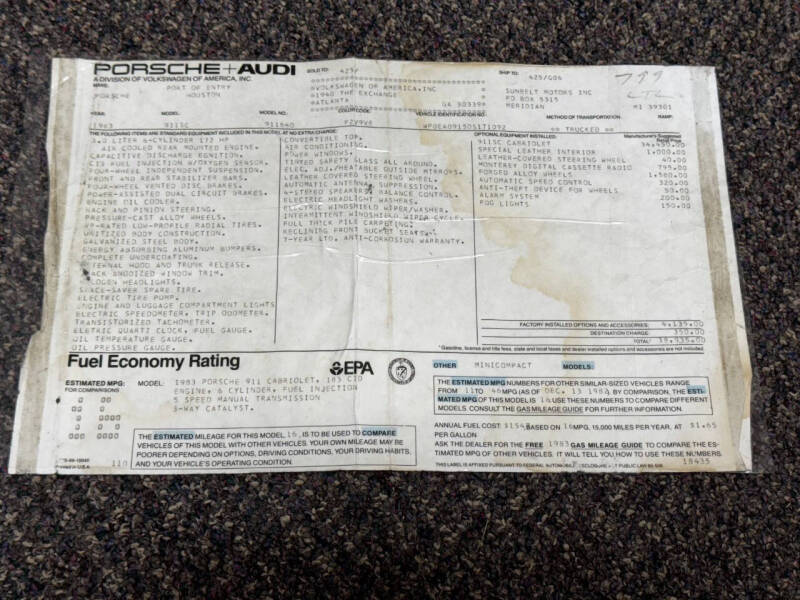 1983 Porsche 911 SC
