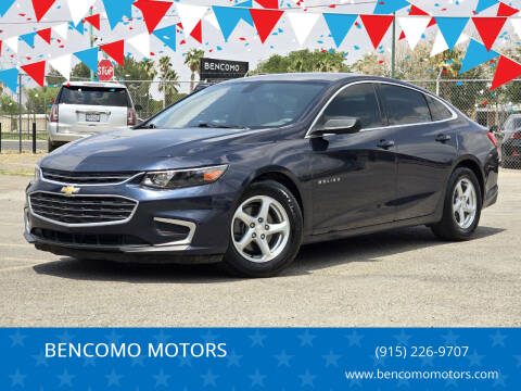 2016 Chevrolet Malibu for sale at BENCOMO MOTORS in El Paso TX