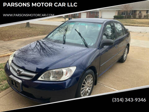 2005 Honda Civic for sale at PARSONS MOTOR CAR LLC in Hillsboro MO