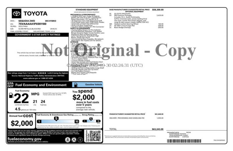 2023 Toyota Sequoia SR5