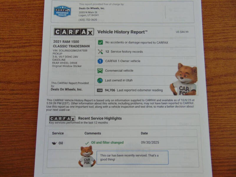 2021 RAM 1500 Classic Tradesman