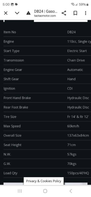 2023 TAOTAO DB24 GREEN