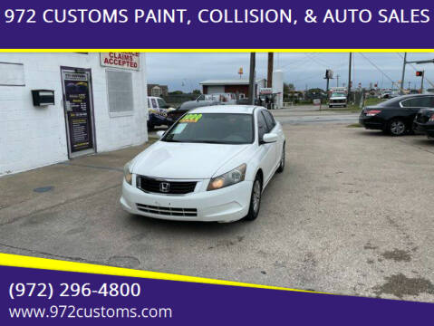 2010 Honda Accord for sale at 972 CUSTOMS PAINT, COLLISION, & AUTO SALES in Duncanville TX