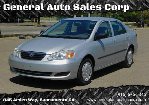 2005 Toyota Corolla for sale at General Auto Sales Corp in Sacramento CA