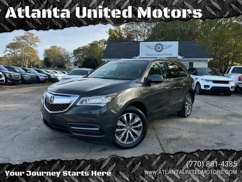 2015 Acura MDX for sale at Atlanta United Motors in Jefferson GA