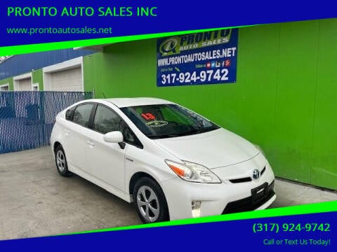 2013 Toyota Prius for sale at PRONTO AUTO SALES INC in Indianapolis IN