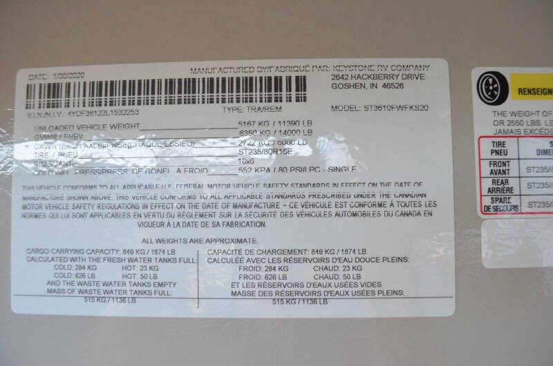 2020 Keystone RV Sprinter