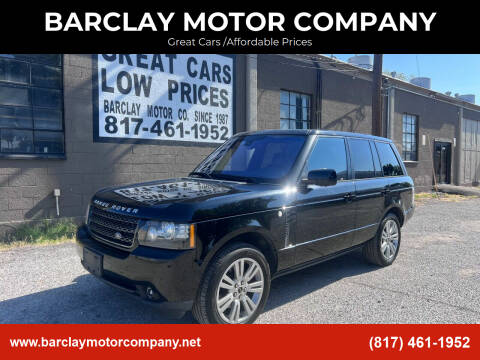 2012 Land Rover Range Rover for sale at BARCLAY MOTOR COMPANY in Arlington TX